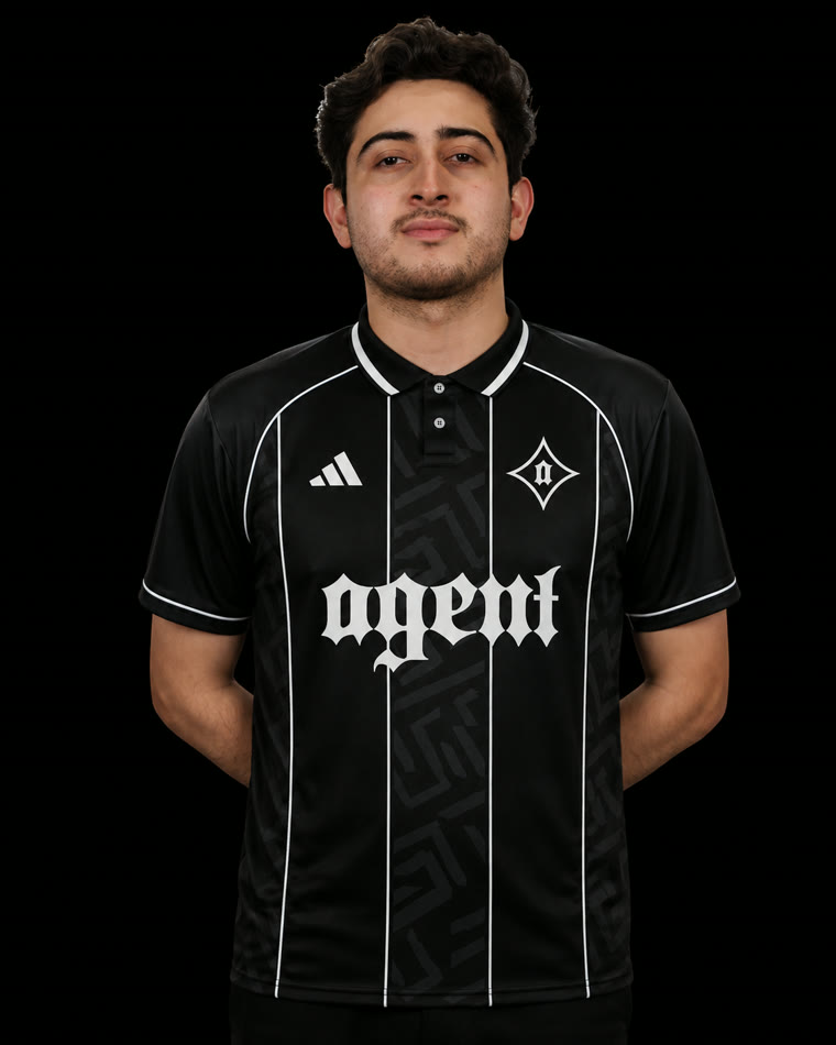 MarKE, Counter-Strike player on Agent’s roster, in an Agent jersey